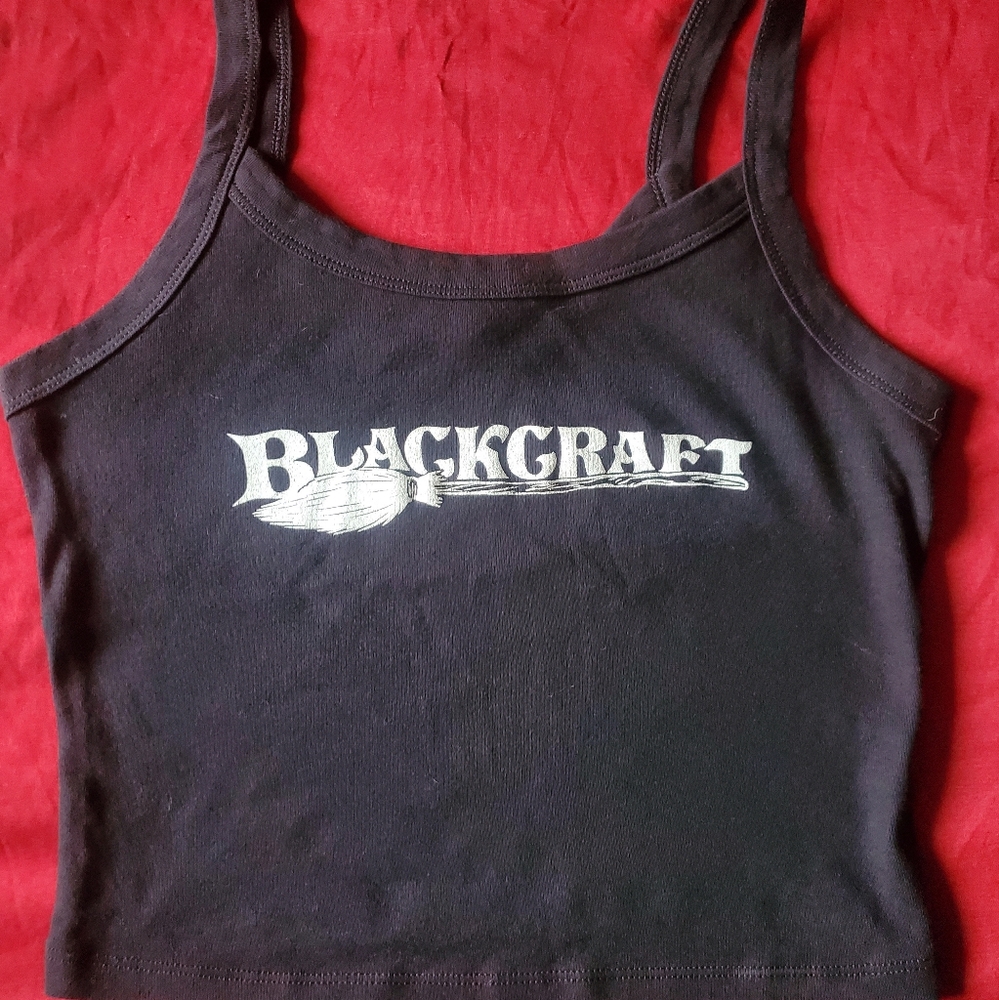BLACKCRAFT BROOM LOGO CROP TANK